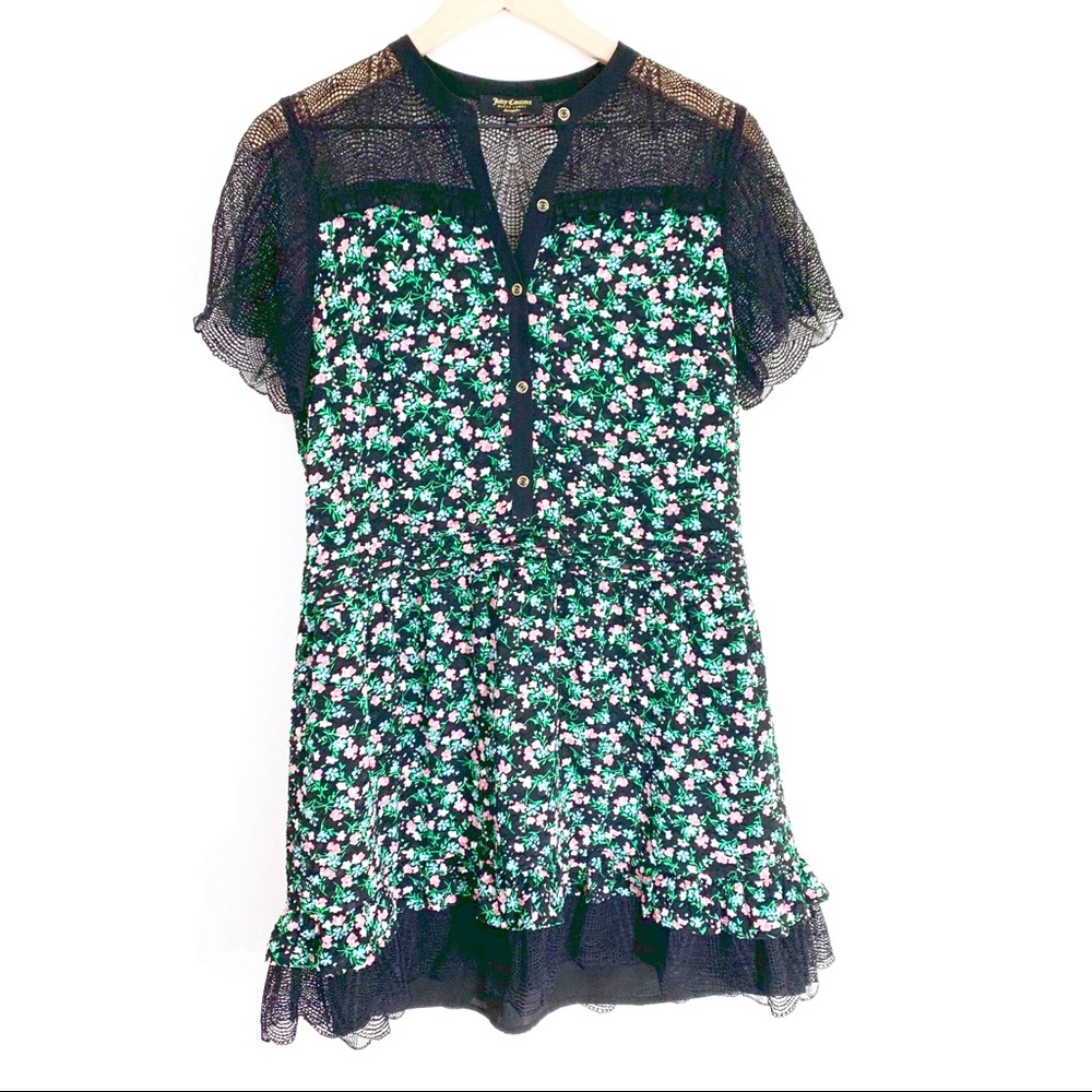 Juicy Couture Floral Print Dress Size Small